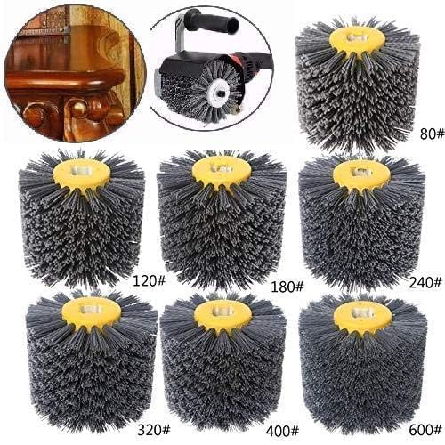 SIGNI Abrasive Nylon Drawing Wheel Drum Burnishing Polishing Brush for Wood Furniture Floor Polishing 120X100mm 240 Grit 1pack - Image 2